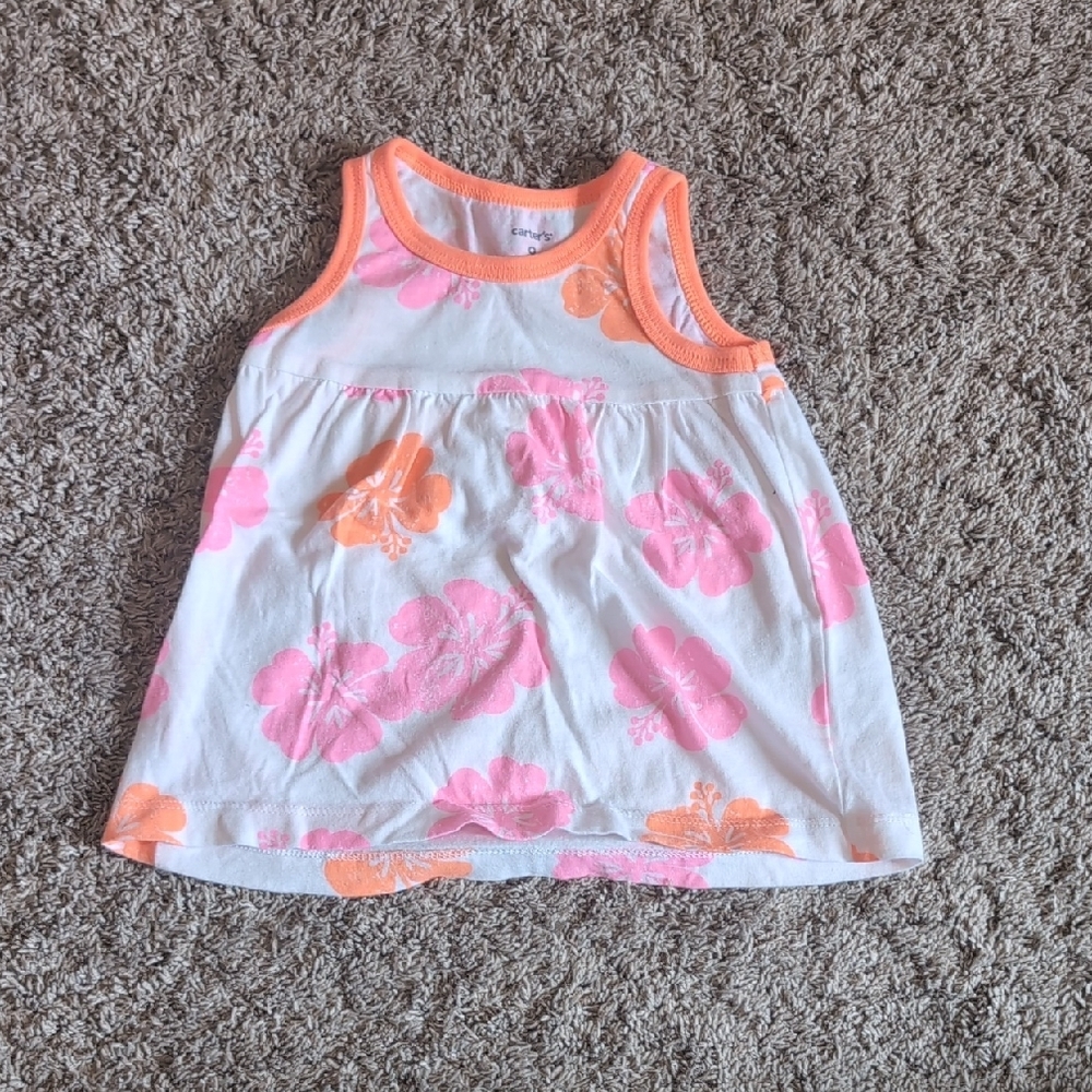 Carter's Pink and Orange Tie-Dye Tank Top
